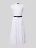 Max Mara Studio Długa sukienka ze stójką model ‘BAIRO’ Biały