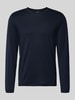 CINQUE Longsleeve mit gerippten Abschlüssen Modell 'BADI' Marine