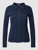 Esprit Strickjacke in Ripp-Optik Marineblau