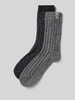 s.Oliver RED LABEL Strick-Socken mit Rippenbündchen im 2er-Pack Dunkelgrau