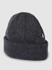 Selected Homme Beanie in Ripp-Optik Modell 'SLHMERINO WOOL SAILOR RIB' Mittelgrau