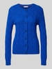 Tommy Hilfiger Regular fit gebreid jack van zuivere wol met kabelpatroon Koningsblauw