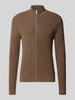 Matinique Slim Fit Strickjacke aus Baumwoll-Mix Modell 'lagoon' Mud