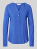 Christian Berg Woman Blouseshirt met korte knoopsluiting Blauw