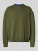Hugo Blue Regular Fit Strickpullover aus Baumwoll-Mix Modell 'SAN CASEY' Oliv