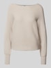 Only Gebreide pullover met boothals, model 'ADALINE' Beige