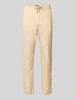 Scotch & Soda Tapered Fit Stoffhose aus Baumwoll-Leinen-Mix Modell 'Warren' Beige