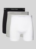 Calvin Klein Underwear Trunks mit Label-Bund Modell 'BOXER BRIEF' im 3er-Pack Hellgrau