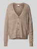 ICHI Gebreide cardigan met V-hals, model 'Kamara' Taupe