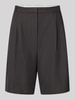 Neo Noir Bermudas mit Bundfalten Modell 'Nika' Mittelgrau
