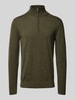 JOOP! Collection Gebreide pullover met schipperskraag, model 'Dario' Groen