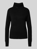 Christian Berg Woman Strickpullover aus Viskose mit Rollkragen Black