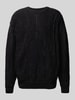 CARLO COLUCCI Strickpullover mit Label-Badge Black