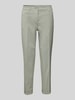 Cambio Slim fit broek met verkort model, model 'STELLA' Kaki