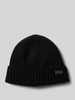 Barbour Beanie van wolmix, model 'CARLTON' Zwart