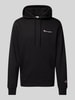 CHAMPION Hoodie met labelstitching Zwart