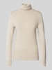 comma Strickpullover mit Rollkragen Beige