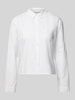 Lanius Regular Fit Bluse mit Umlegekragen Weiss