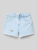 Mango Regular Fit Jeansshorts im 5-Pocket-Design Modell 'isa' Hellblau