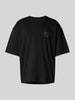 REVIEW Oversized T-Shirt mit Label-Print Black