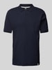 Fynch-Hatton Regular Fit Poloshirt im unifarbenen Design Marine Melange