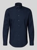 Jake*s Koszula o kroju slim fit biznes z kołnierzykiem typu kent Granatowy