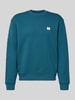 Calvin Klein Jeans Sweatshirt met labeldetail en ronde hals Petrol