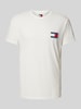 Tommy Jeans T-Shirt mit Label-Print Offwhite