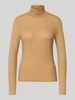 Windsor Bluzka z długim rękawem i prążkowaną stójka Camel
