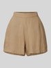 Mazine Leinenshorts in unifarbenem Design Modell 'Pinki' Sand