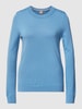 BOSS Longsleeve van hoogwaardige scheerwol, model 'FEGANAS' Bleu