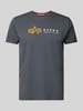 Alpha Industries T-shirt met labelprint Antraciet