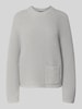 Oui Regular Fit Pullover aus reiner Baumwolle Modell 'Riya' Mittelgrau