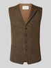 Carl Gross Weste mit Brustleistentasche Modell 'Warner' Hellbraun