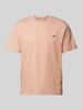 Lacoste T-shirt met labelpatch Roestrood