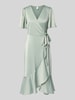 YAS Cocktailkleid mit Volantsaum Modell 'THEA' Gruen