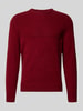 Brax Gebreide pullover met ribboorden, model 'Rick' Bordeaux