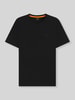 BOSS Orange damski t-shirt o kroju regular fit z czystej bawełny model 'TEGOOD' Czarny