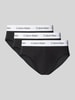 Calvin Klein Underwear Slip mit Label-Bund im 3er-Pack Black