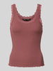 Only Regular Fit Tank Top mit Frill am Saum Modell 'SARA' Mauve