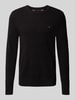 Tommy Hilfiger Regular fit gebreide pullover van zuiver katoen Zwart