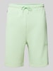 BOSS Green Korte broek met labelapplicatie, model 'Headlo' Lichtgroen