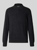 Marc O'Polo Sweter o kroju regular fit z mieszanki bawełny i żywej wełny Ciemnoszary melanż