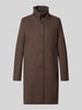 CINQUE Regular fit lange jas van materiaalmix met wol Taupe