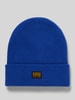 G-Star Raw Czapka beanie z naszywką z logo model ‘Effo’ Oceaniczny