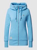 Ragwear Sweatjack met capuchon, model 'NESKA' Lichtblauw