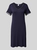CCDK Copenhagen Nachthemd met V-hals, model 'Jacqueline' Donkerblauw