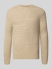 Jack & Jones Premium Gebreide pullover met ribboorden, model 'BLASIMON' Beige