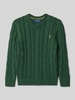 Polo Ralph Lauren Teens Sweter z dzianiny z prążkowanymi wykończeniami Zielony