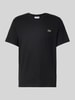 Lacoste Regular Fit T-Shirt aus reiner Baumwolle Black